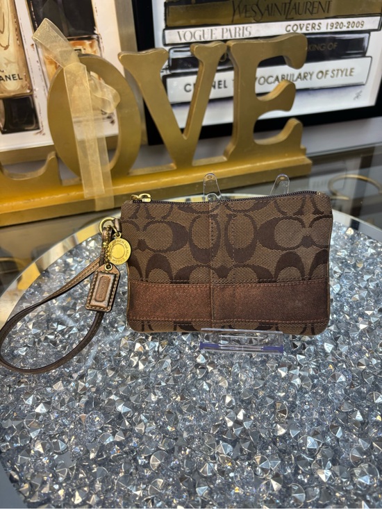 Coach Handbags - Coach y2k legacy Signature Shimmer Stripe Wristlet EUC